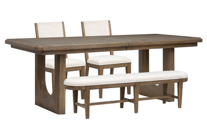 Magnussen - Westbourne Dark Umber Extendable Trestle Dining Table With 2 Side Chairs And Bench - D5888-21-KIT9 view 1
