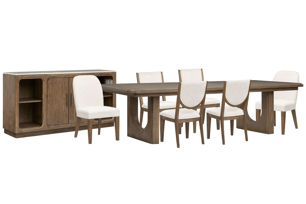 Magnussen - Westbourne Dark Umber Extendable Trestle Dining Table With 4 Side Chairs 2 Host Chairs And Sideboard - D5888-21-KIT12 view 1