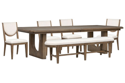 Magnussen - Westbourne Dark Umber Extendable Trestle Dining Table With 4 Side Chairs And Bench - D5888-21-KIT13 view 1