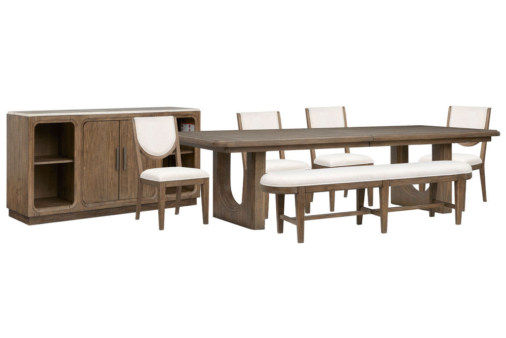 Magnussen - Westbourne Dark Umber Extendable Trestle Dining Table With 4 Side Chairs Bench And Sideboard - D5888-21-KIT14 view 1