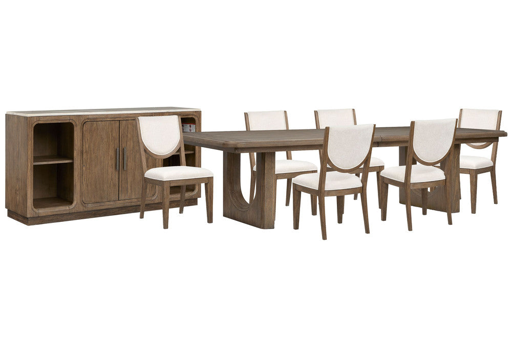 Magnussen - Westbourne Dark Umber Extendable Trestle Dining Table With 6 Side Chairs And Sideboard - D5888-21-KIT4 view 1