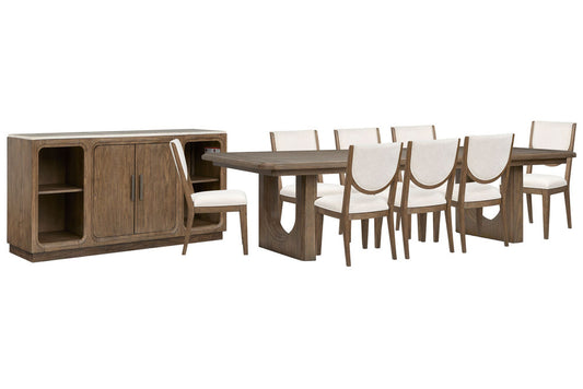 Magnussen - Westbourne Dark Umber Extendable Trestle Dining Table With 8 Side Chairs And Sideboard - D5888-21-KIT6 view 1