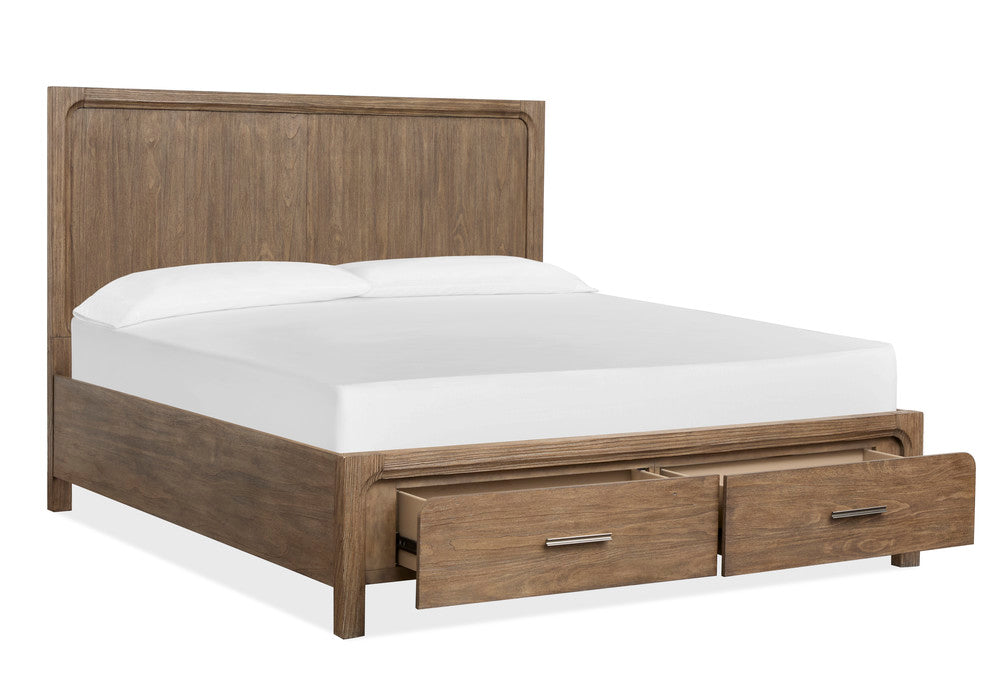 Magnussen - Westbourne Dark Umber King Panel Storage Bed 2 Nightstands And Drawer Dresser With Portrait Mirror - B5888-64A-KIT4 view 3