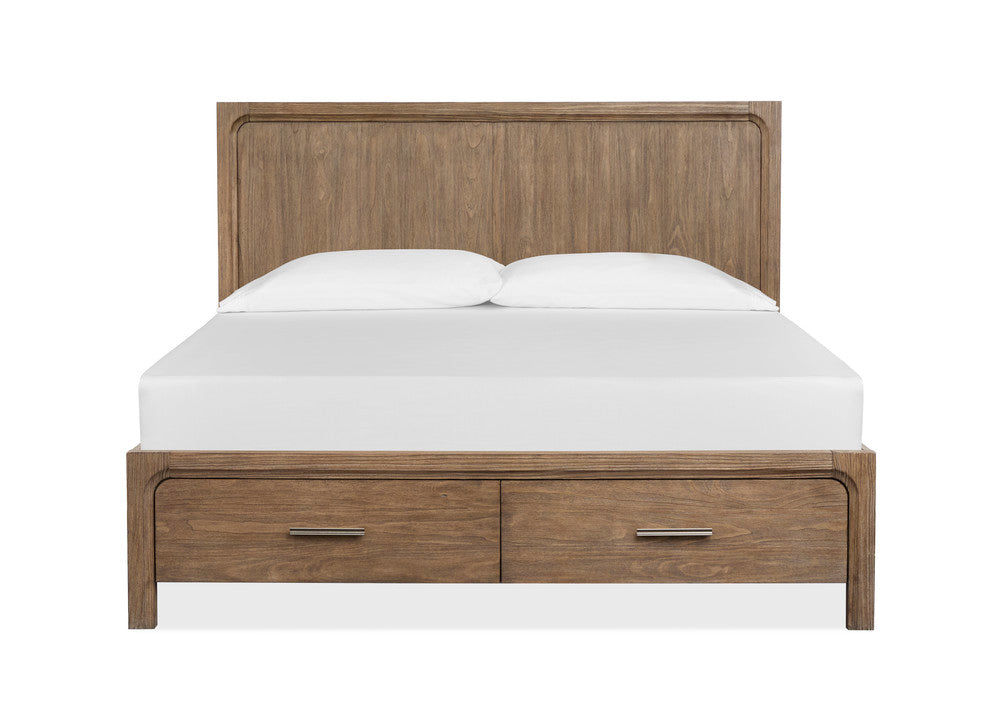 Magnussen - Westbourne Dark Umber King Panel Storage Bed With Door Nightstand - B5888-64A-KIT7 view 4