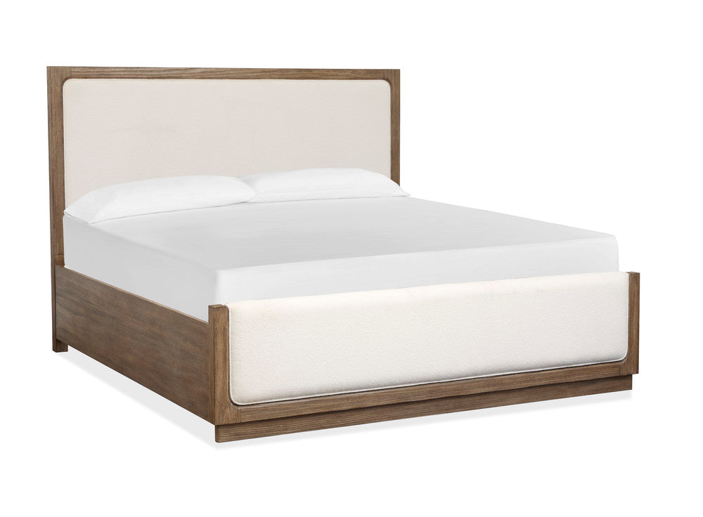 Magnussen - Westbourne Dark Umber King Upholstered Panel Bed With Door Nightstand - B5888-65-KIT7 view 2