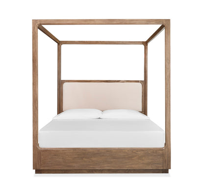 Magnussen - Westbourne Dark Umber King Upholstered Poster Bed 2 Nightstands And Drawer Dresser With Portrait Mirror - B5888-66-KIT4 view 3