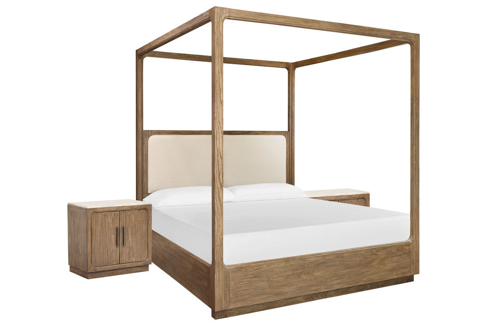 Magnussen - Westbourne Dark Umber King Upholstered Poster Bed With 2 Door Nightstands - B5888-66-KIT8 view 1