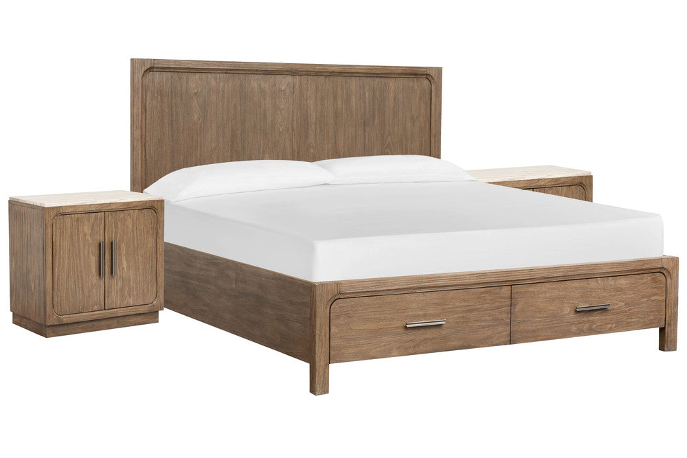Magnussen - Westbourne Dark Umber Queen Panel Storage Bed With 2 Door Nightstands - B5888-54A-KIT8 view 1