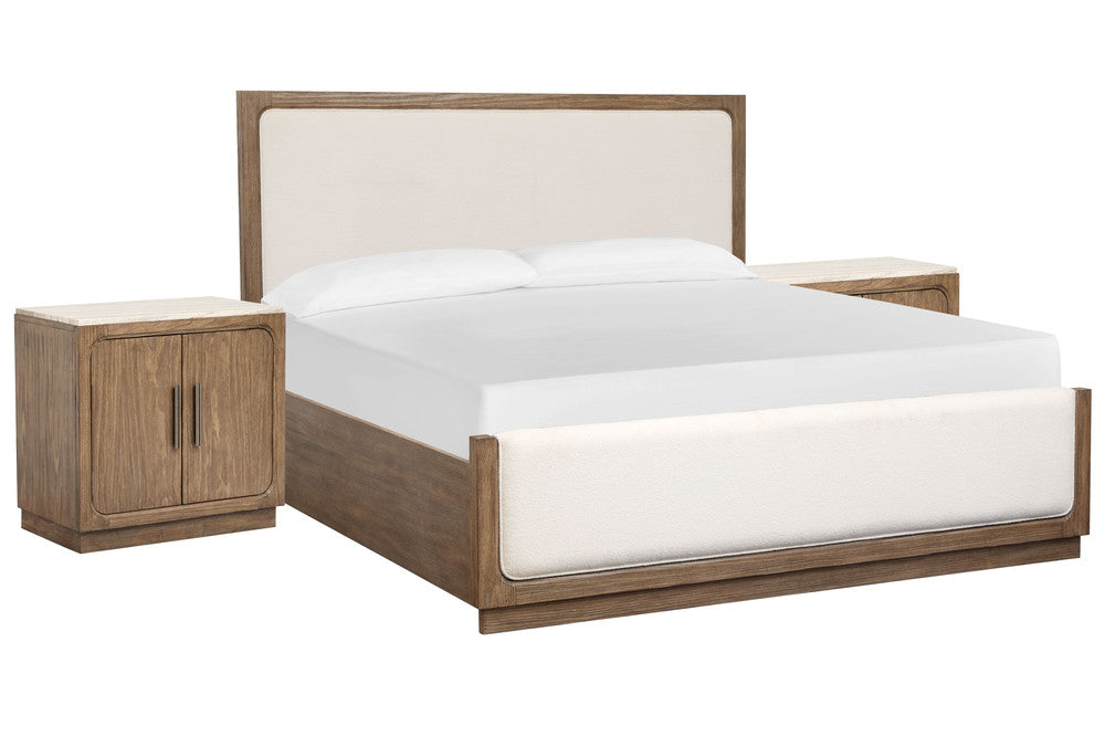 Magnussen - Westbourne Dark Umber Queen Upholstered Panel Bed With 2 Door Nightstands - B5888-55-KIT8 view 1