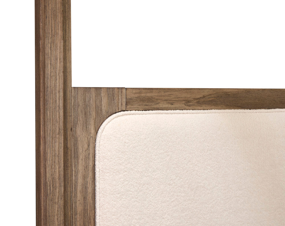 Magnussen - Westbourne Dark Umber Queen Upholstered Poster Bed 2 Door Nightstands And Drawer Dresser With Portrait Mirror - B5888-56-KIT9 view 7
