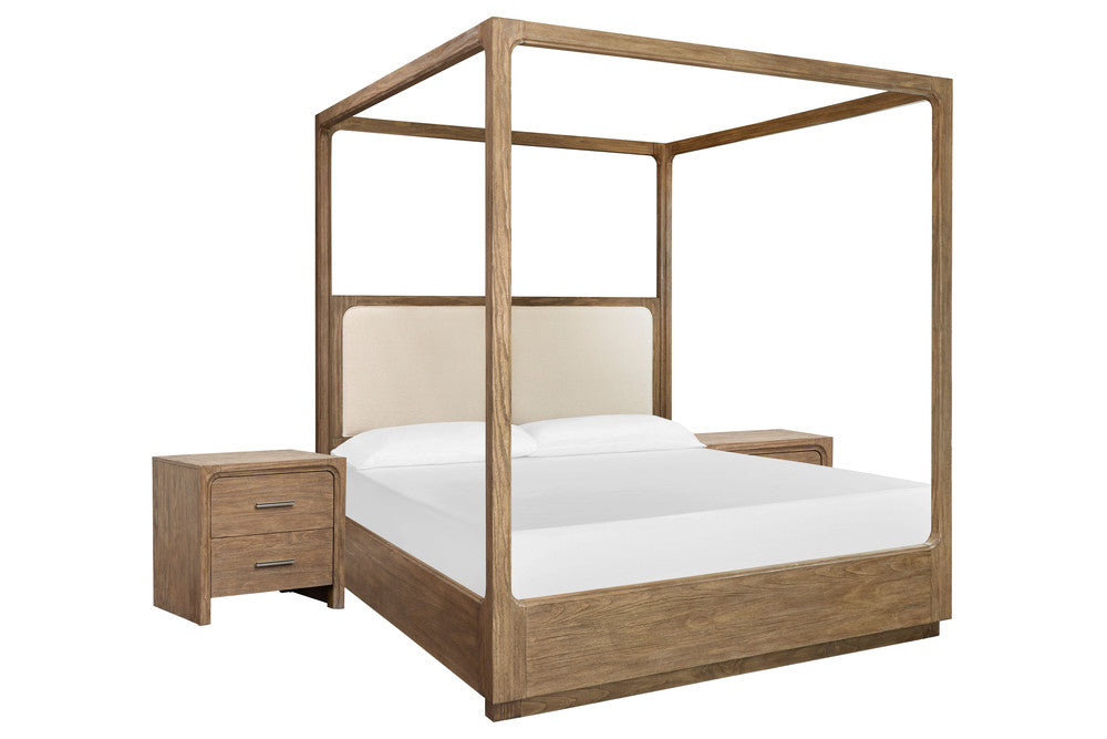 Magnussen - Westbourne Dark Umber Queen Upholstered Poster Bed With 2 Nightstands - B5888-56-KIT2 view 1