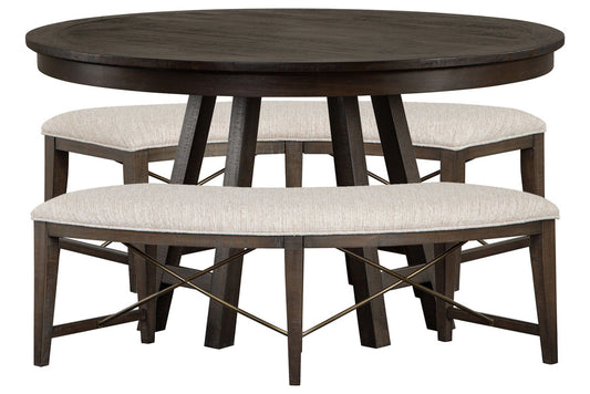 Magnussen - Westley Falls Graphite 52" Round Dining Table With 2 Curved Bench - D4399-27-KIT7 view 1