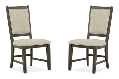 Magnussen - Westley Falls Graphite 52" Round Dining Table With 2 Upholstered Side Chairs And Curved Bench - D4399-27-KIT15 view 4