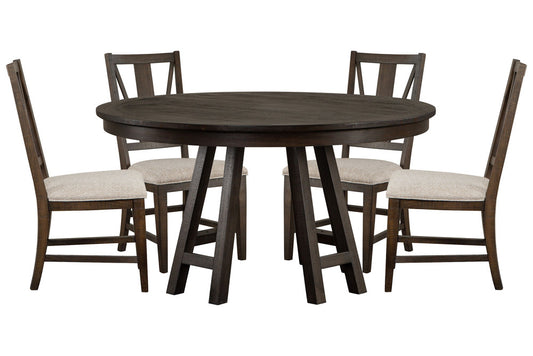 Magnussen - Westley Falls Graphite 52" Round Dining Table With 4 Side Chairs - D4399-27-KIT1 view 1