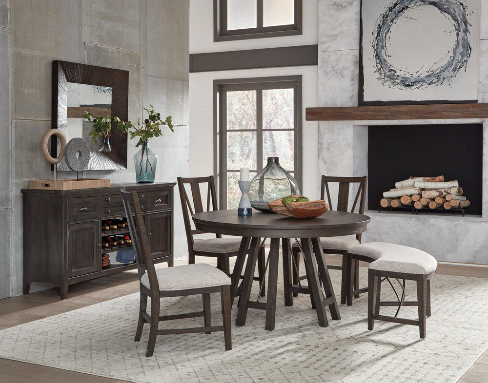 Magnussen - Westley Falls Graphite 52" Round Dining Table With 4 Side Chairs - D4399-27-KIT1 view 9