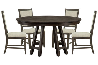 Magnussen - Westley Falls Graphite 52" Round Dining Table With 4 Upholstered Side Chairs - D4399-27-KIT3 view 1