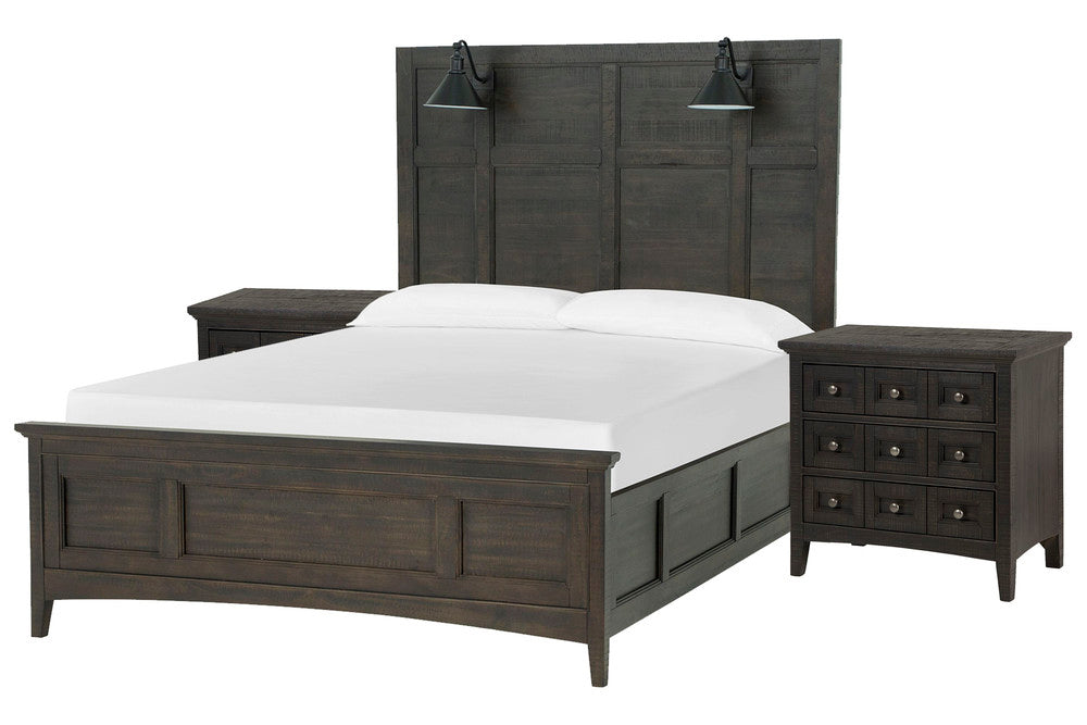 Magnussen - Westley Falls Graphite California King Lamp Panel Bed With 2 Nightstands - B4399-79-KIT2 view 1