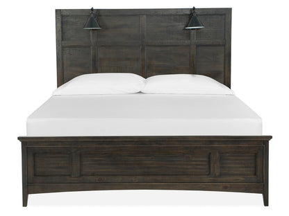 Magnussen - Westley Falls Graphite California King Lamp Panel Bed With 2 Nightstands - B4399-79-KIT2 view 3