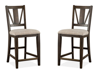 Magnussen - Westley Falls Graphite Extendable Counter Height Dining Table With 4 Counter Chairs - D4399-42-KIT1 view 4