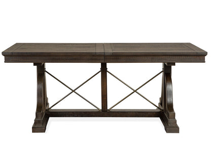 Magnussen - Westley Falls Graphite Extendable Trestle Dining Table With 2 Upholstered Benches And 2 Side Chairs - D4399-25-KIT47 view 3