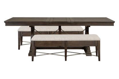 Magnussen - Westley Falls Graphite Extendable Trestle Dining Table With 2 Upholstered Benches - D4399-25-KIT45 view 1