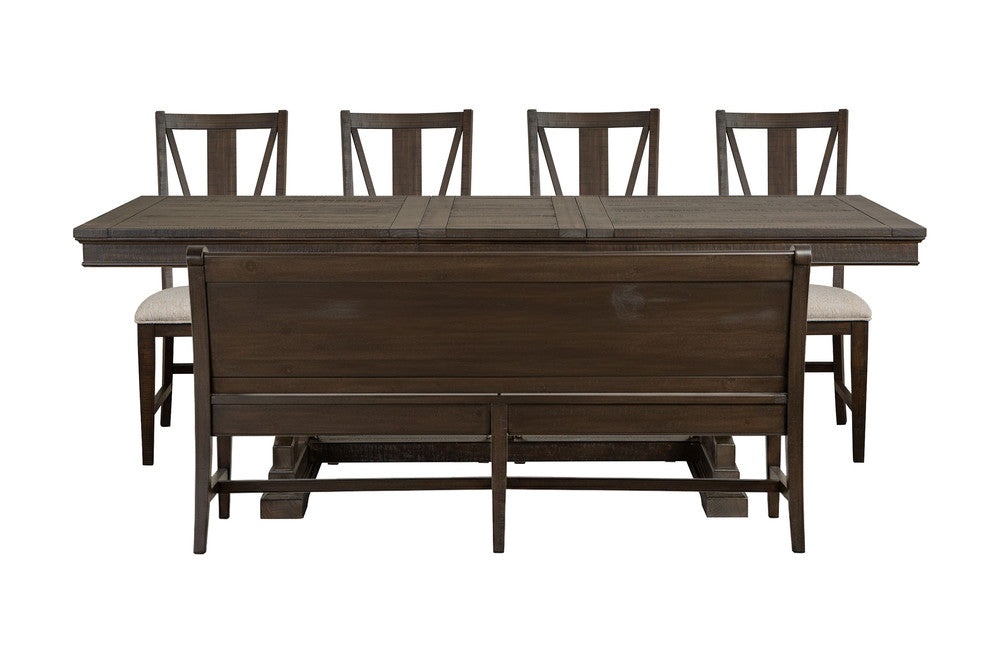 Magnussen - Westley Falls Graphite Extendable Trestle Dining Table With 4 Side Chairs And Bench - D4399-25-KIT29 view 1