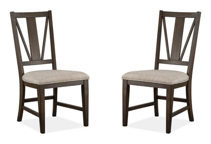 Magnussen - Westley Falls Graphite Extendable Trestle Dining Table With 4 Side Chairs And Upholstered Bench - D4399-25-KIT19 view 5