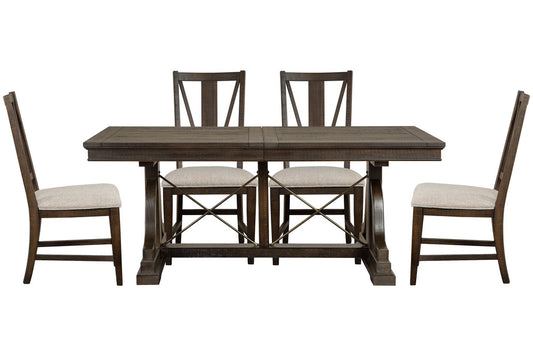 Magnussen - Westley Falls Graphite Extendable Trestle Dining Table With 4 Side Chairs - D4399-25-KIT1 view 1