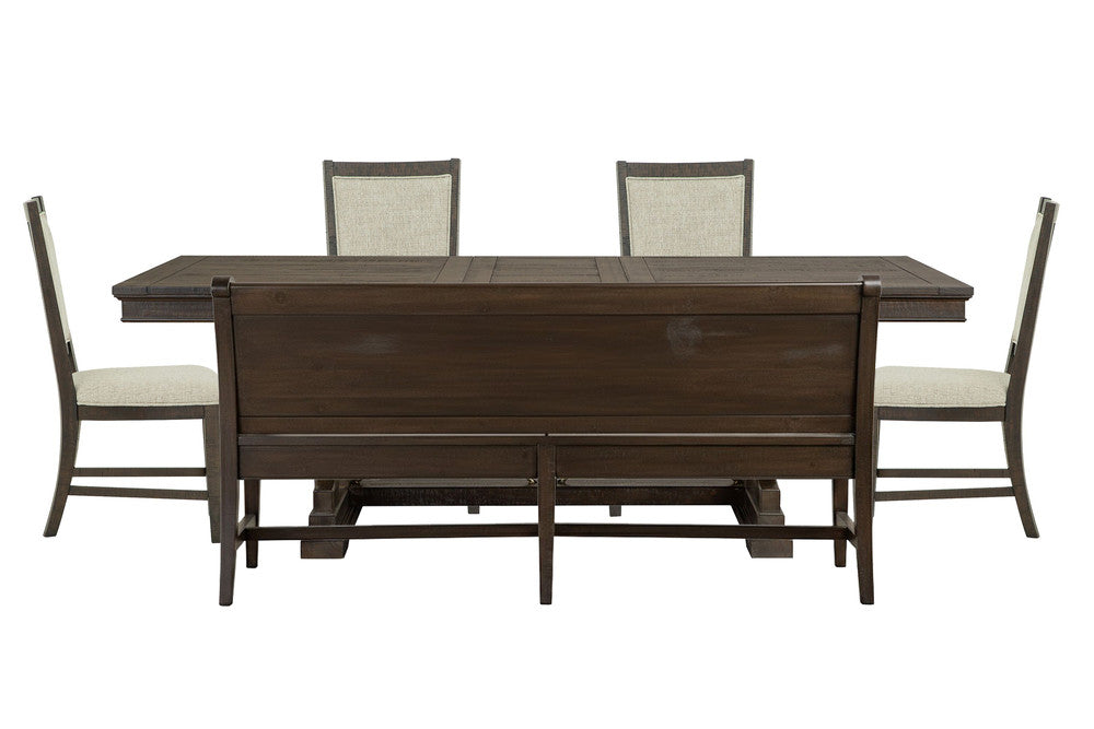 Magnussen - Westley Falls Graphite Extendable Trestle Dining Table With 4 Upholstered Side Chairs And Bench - D4399-25-KIT31 view 1