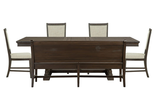 Magnussen - Westley Falls Graphite Extendable Trestle Dining Table With 4 Upholstered Side Chairs And Bench - D4399-25-KIT31 view 1