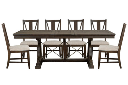 Magnussen - Westley Falls Graphite Extendable Trestle Dining Table With 6 Side Chairs - D4399-25-KIT3 view 1