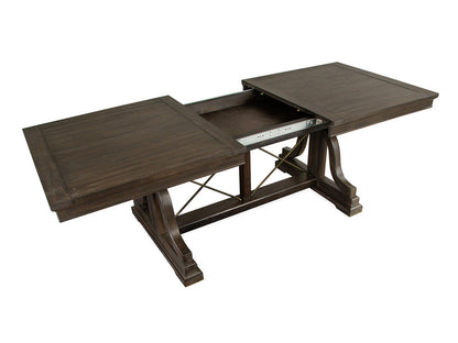 Magnussen - Westley Falls Graphite Extendable Trestle Dining Table With 6 Upholstered Side Chairs - D4399-25-KIT7 view 8