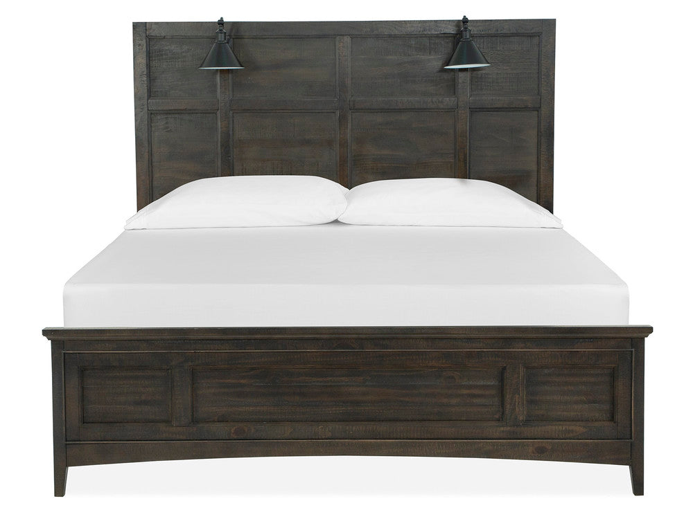 Magnussen - Westley Falls Graphite King Lamp Panel Bed With 2 Nightstands - B4399-69-KIT2 view 3