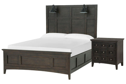 Magnussen - Westley Falls Graphite King Lamp Panel Bed With Nightstand - B4399-69-KIT1 view 1