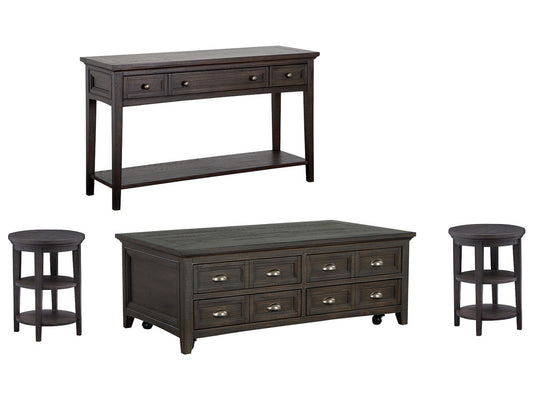 Magnussen - Westley Falls Graphite Lift Top Storage Cocktail Table With 2 Accent End Table And Sofa Table - T4399-50KIT3 view 1