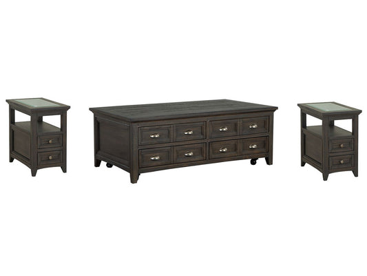 Magnussen - Westley Falls Graphite Lift Top Storage Cocktail Table With 2 Chairside End Table - T4399-50KIT5 view 1