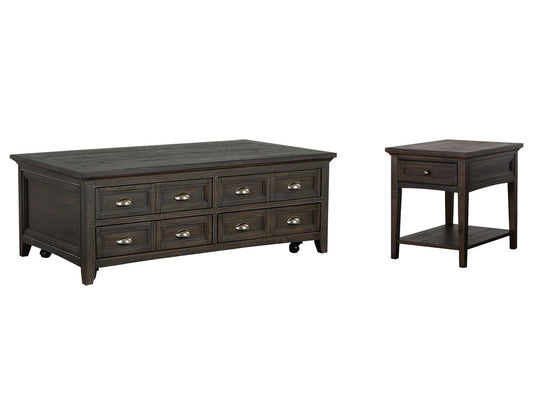 Magnussen - Westley Falls Graphite Lift Top Storage Cocktail Table With End Table - T4399-50KIT7 view 1