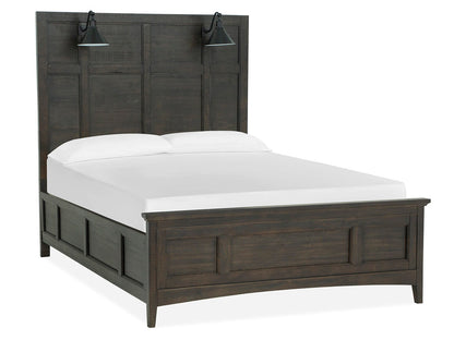 Magnussen - Westley Falls Graphite Queen Lamp Panel Bed 2 Nightstands And Drawer Dresser With Landscape Mirror - B4399-59-KIT4 view 2