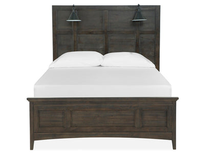 Magnussen - Westley Falls Graphite Queen Lamp Panel Bed And Drawer Dresser With Landscape Mirror - B4399-59-KIT3 view 3