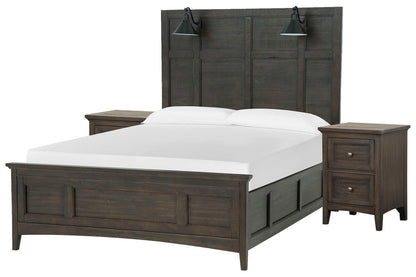 Magnussen - Westley Falls Graphite Queen Lamp Panel Bed With 2 Small Nightstands - B4399-59-KIT8 view 1