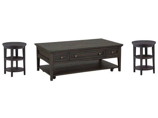 Magnussen - Westley Falls Graphite Rectangular Cocktail Table With 2 Accent End Table - T4399-43KIT2 view 1
