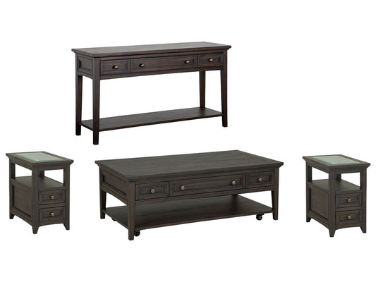 Magnussen - Westley Falls Graphite Rectangular Cocktail Table With 2 Chairside End Table And Sofa Table - T4399-43KIT6 view 1