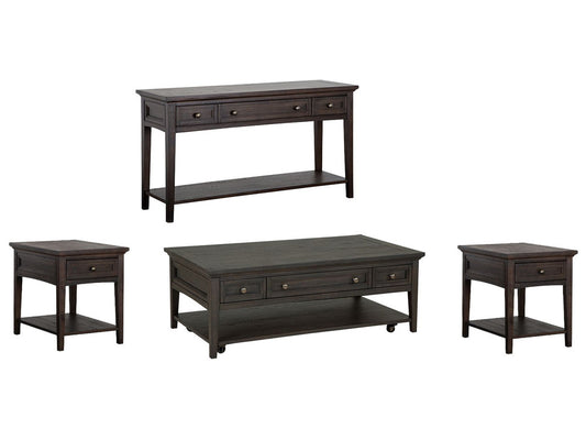 Magnussen - Westley Falls Graphite Rectangular Cocktail Table With 2 End Table And Sofa Table - T4399-43KIT9 view 1