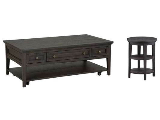 Magnussen - Westley Falls Graphite Rectangular Cocktail Table With Accent End Table - T4399-43KIT1 view 1