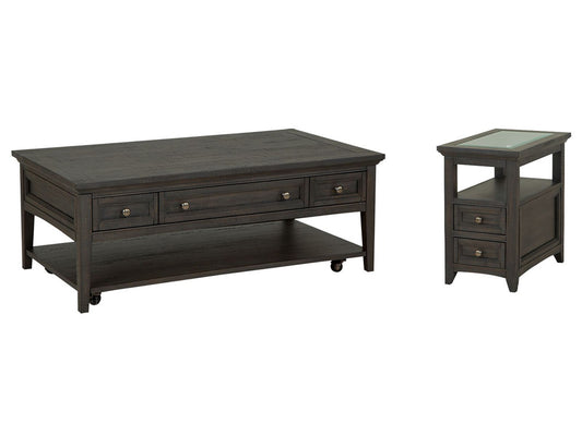 Magnussen - Westley Falls Graphite Rectangular Cocktail Table With Chairside End Table - T4399-43KIT4 view 1