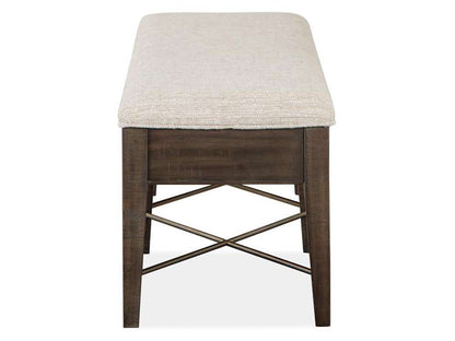 Magnussen- Westley Falls - Wood Bench w/Upholstered Seat KD -D4399-68 view 3