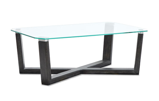 Magnussen - Wexler Black Truffle And Clear Glass Rectangular Cocktail Table - T6345-43 view 1