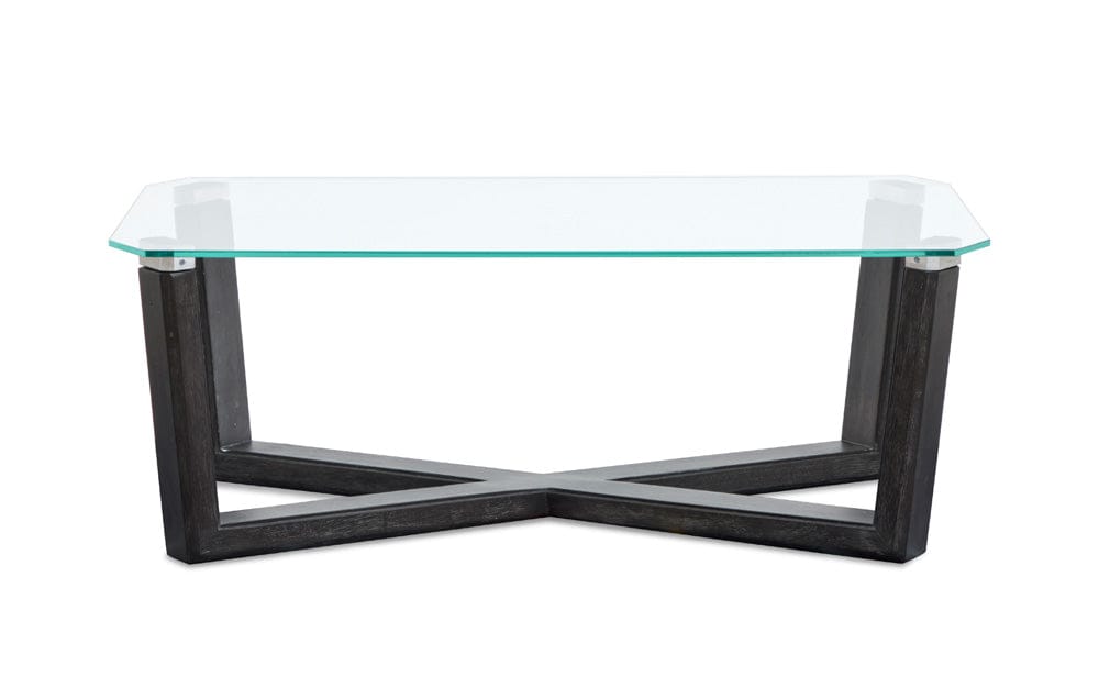 Magnussen - Wexler Black Truffle And Clear Glass Rectangular Cocktail Table - T6345-43 view 3