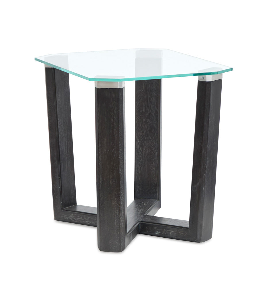 Magnussen - Wexler Black Truffle And Clear Glass Rectangular End Table - T6345-03 view 1