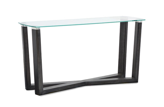 Magnussen - Wexler Black Truffle And Clear Glass Rectangular Sofa Table - T6345-73 view 1
